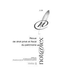 not@lex, revue de droit priv et fiscal du patrimoine. Mini-abonnement de deux numros